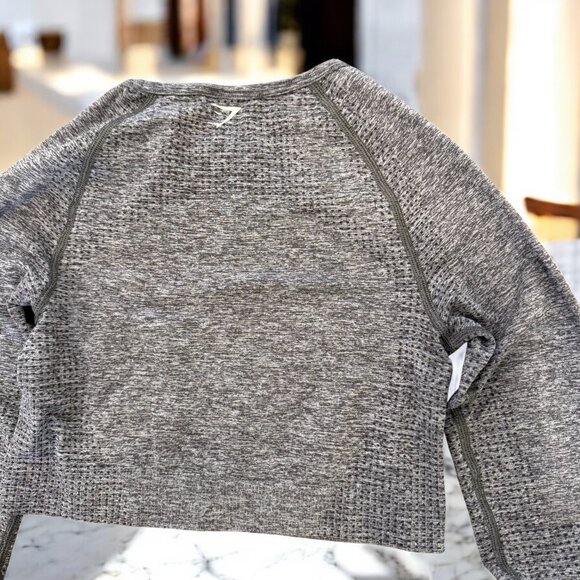 Gymshark Vital Crop Top compression Fit Size Small Light Gray - Picture 9 of 10